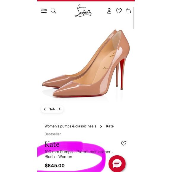 Christian Louboutin Blush Kate
100 mm Pumps Patent Calf Leather Heels | NEW!!! - Picture 2 of 16